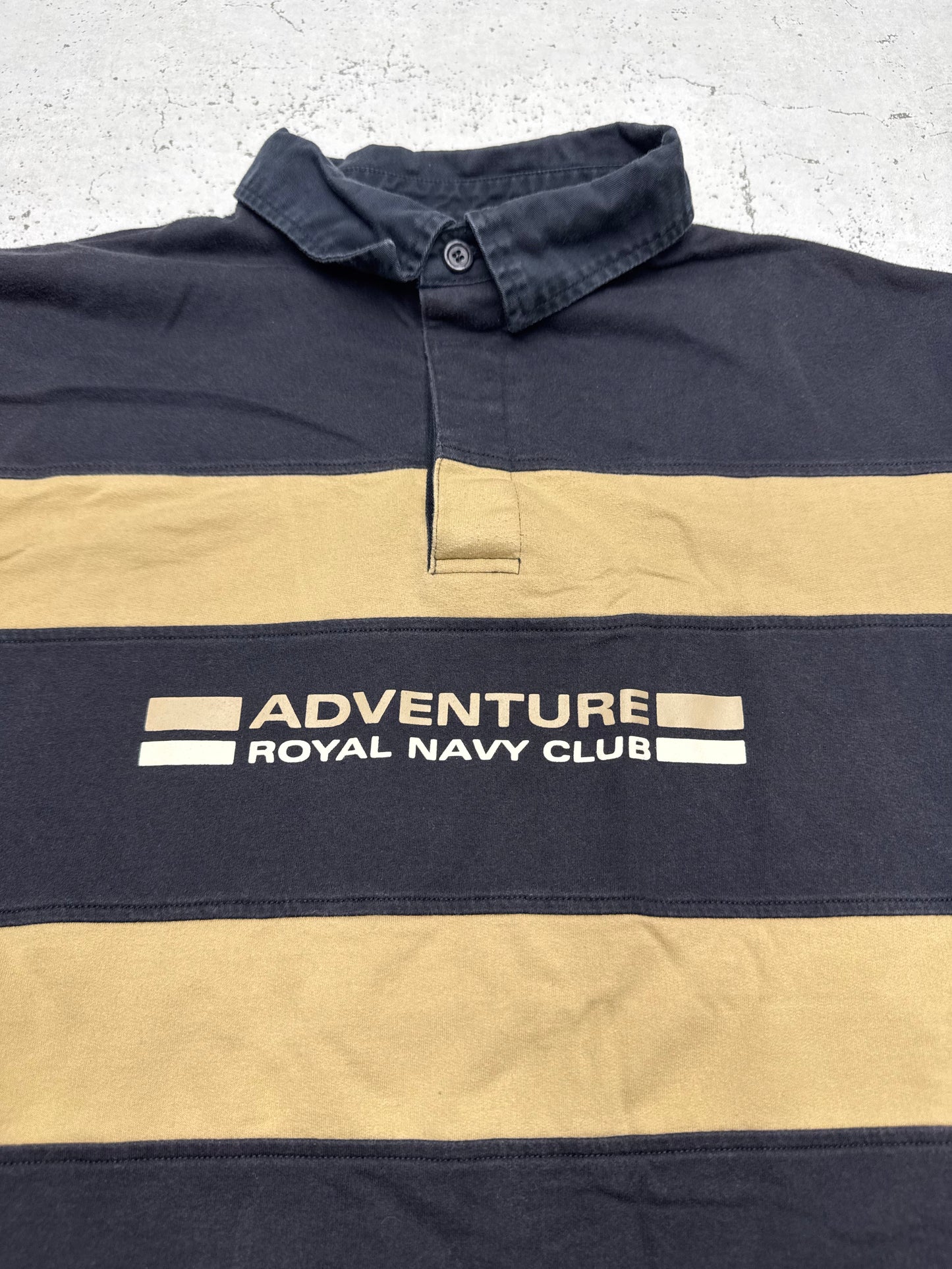 Westbury vintage Adventure Royal Navy Club Rugbyshirt blau L