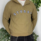 Stüssy Stussy vintage big Logo Sweatshirt Zip Sweater streetwear beige S