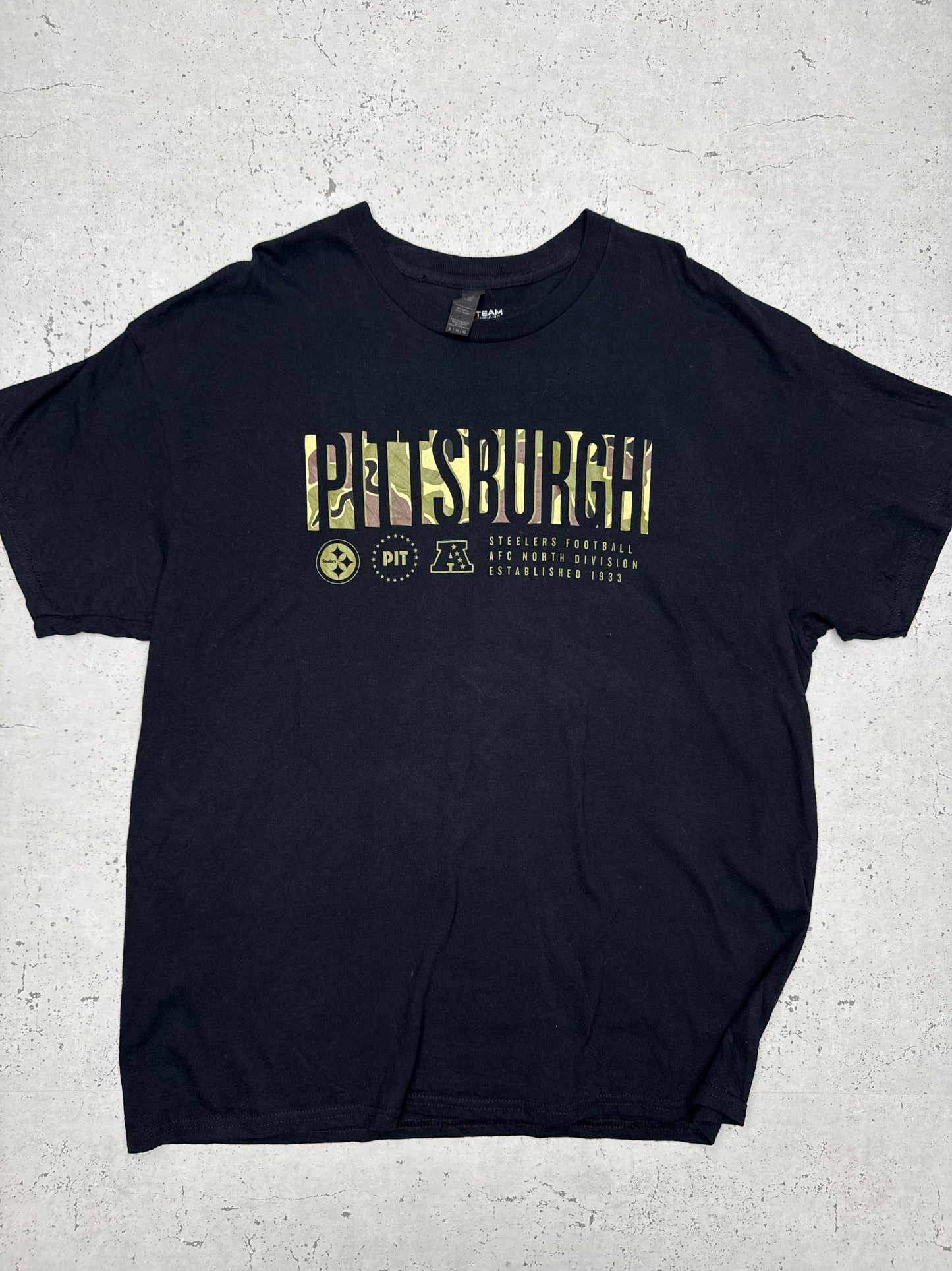 NFL Team Apparel vintage Pittsburgh Steelers T-Shirt schwarz XL