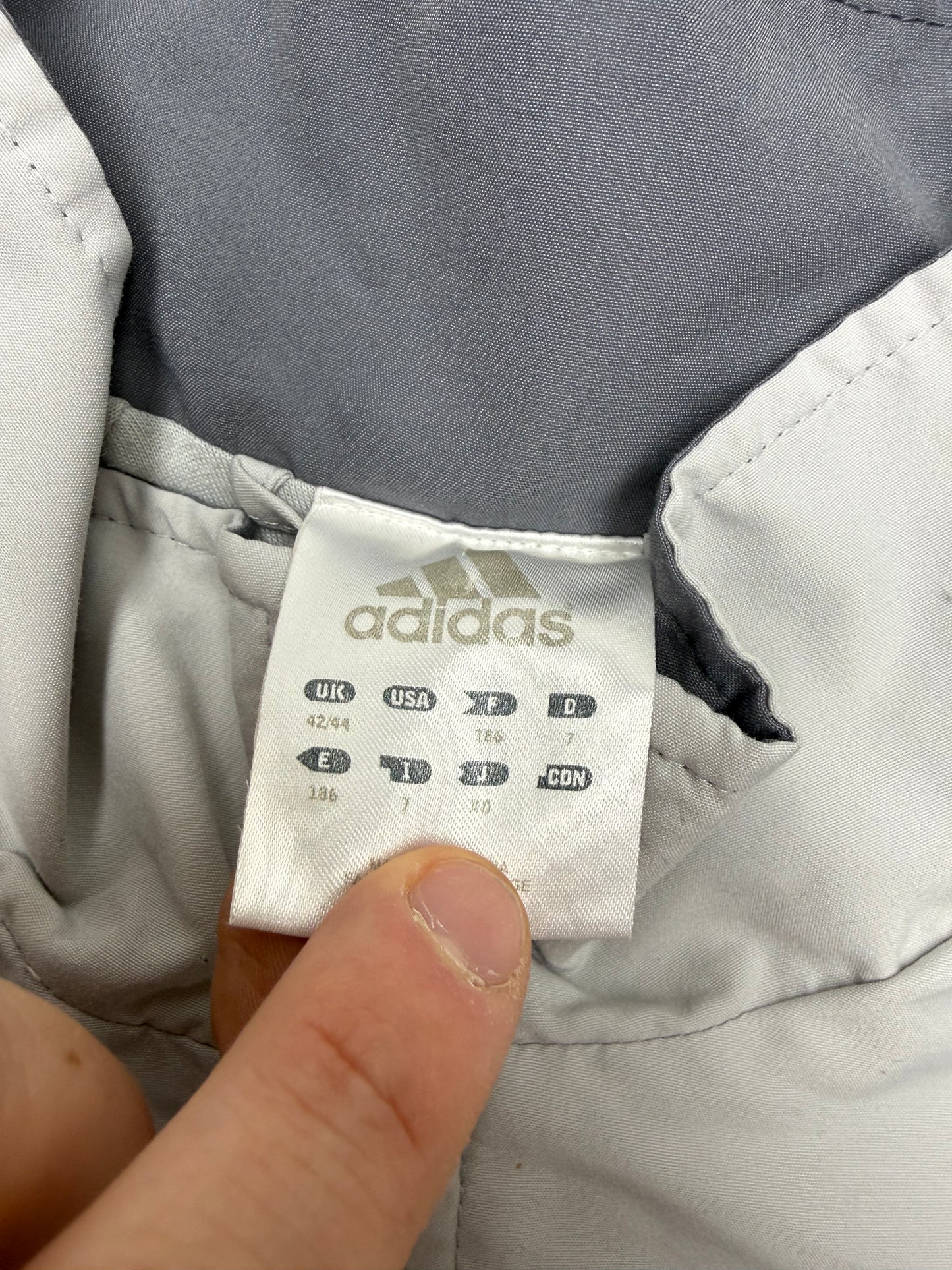 adidas vintage Trainingsjacke Windbreaker grau XL