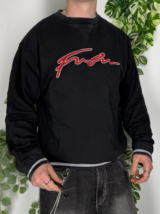 FUBU vintage 90s Sweatshirt oversized Fit Sweater Crewneck schwarz L