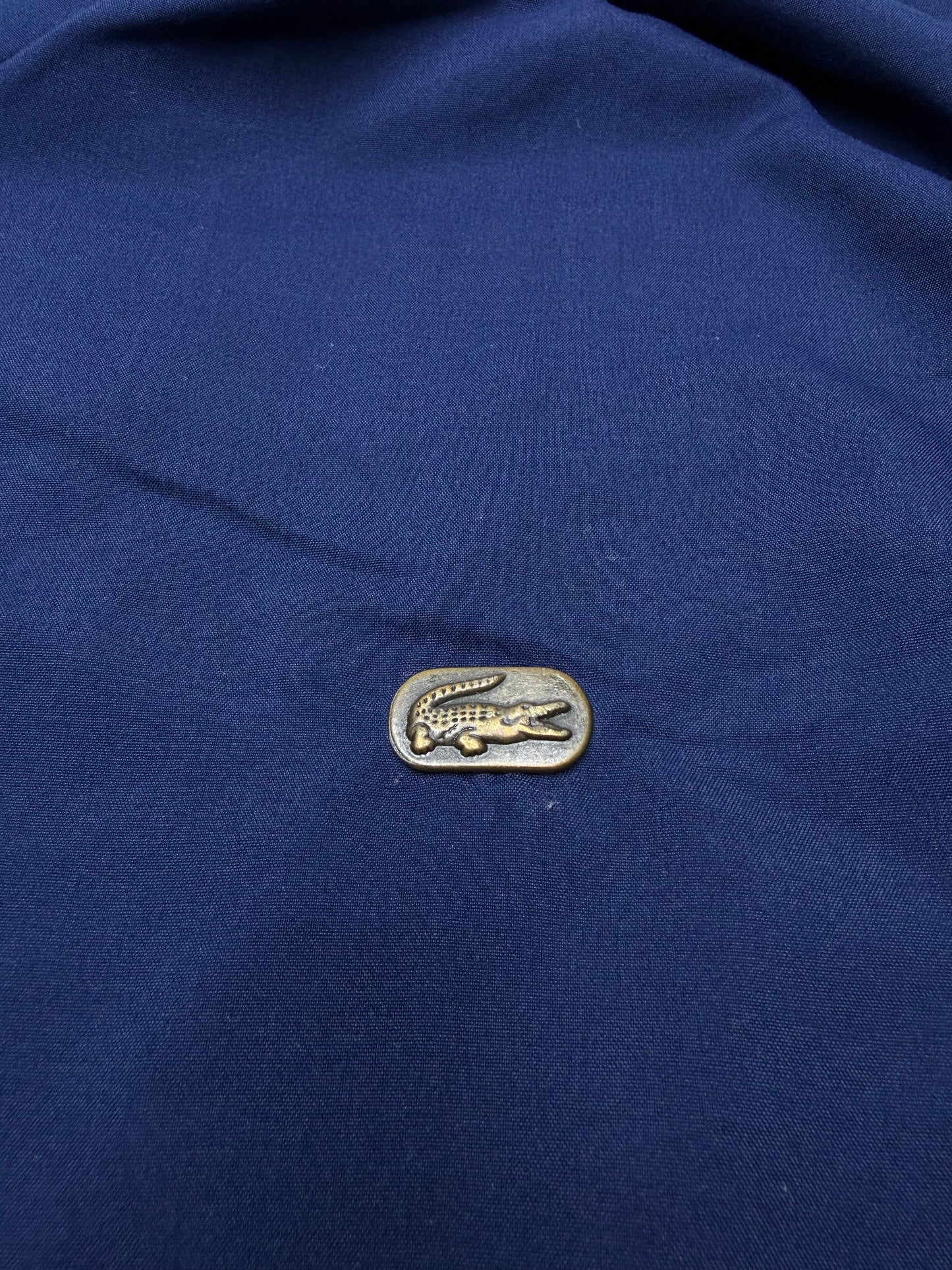 Lacoste vintage Trainingsjacke Windbreaker Bomberjacke Metall Patch blau S