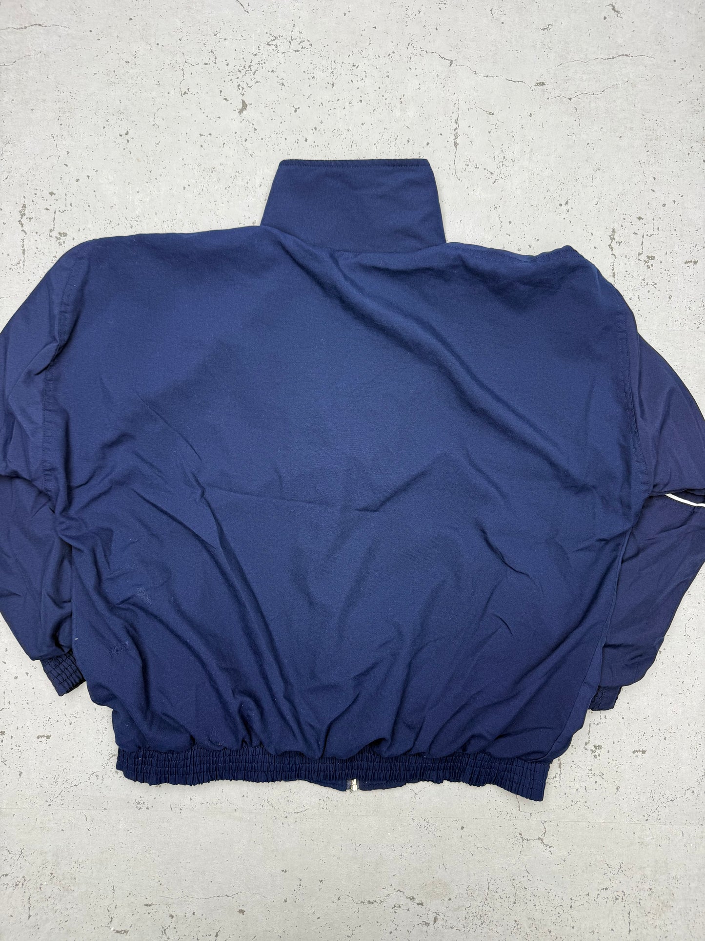Lacoste vintage Trainingsjacke Windbreaker Bomberjacke Metall Patch blau S