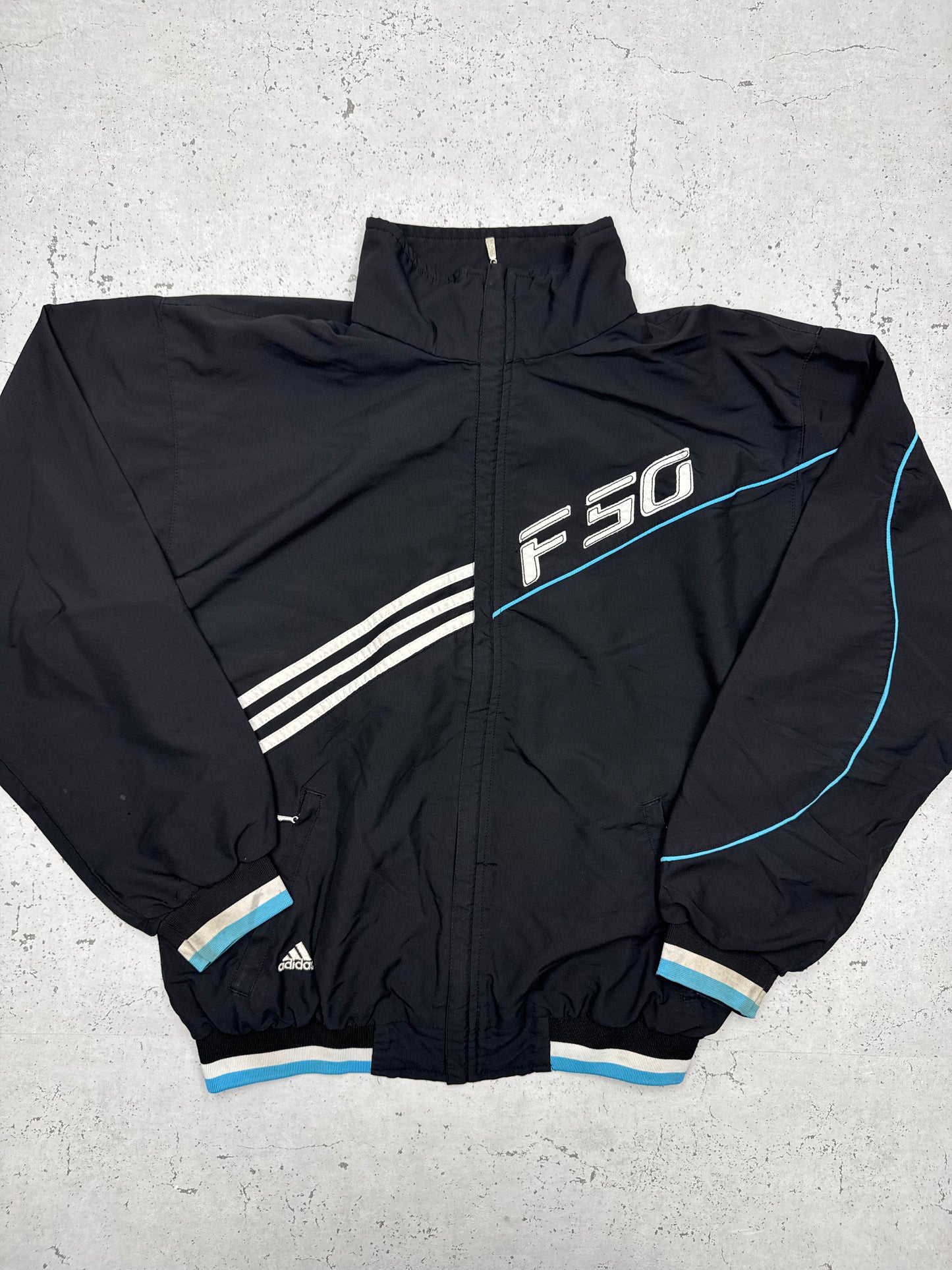 adidas vintage F50 Trainingsjacke Windbreaker schwarz L