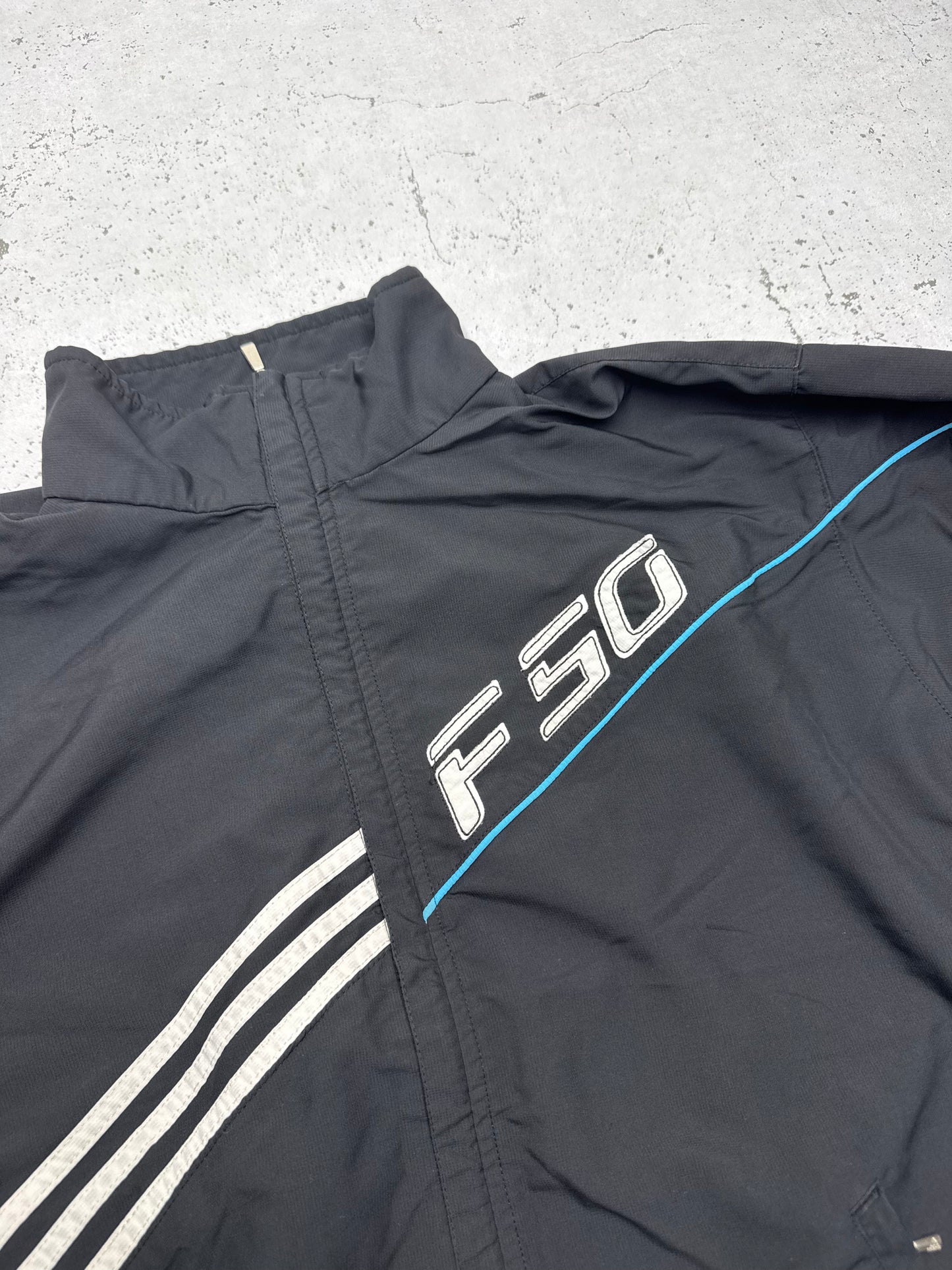 adidas vintage F50 Trainingsjacke Windbreaker schwarz L