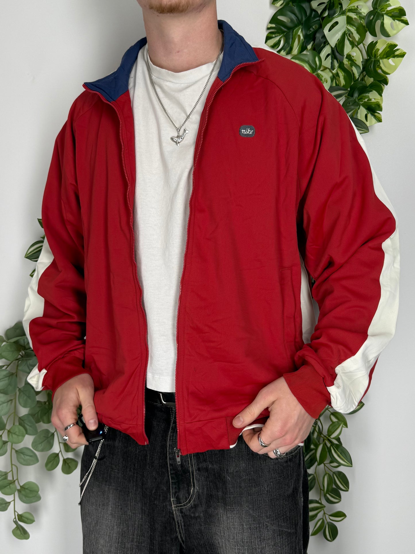 Nike x Oregon USA 90s vintage Zipper Sweatshirt Jacke rot L