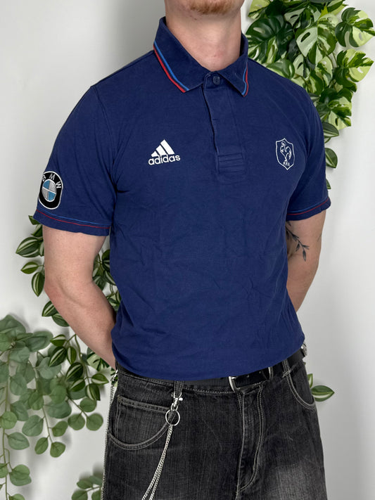 Adidas x France x BMW vintage Polo Shirt T-Shirt Shirt blau M