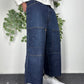 Aeropostale APS vintage baggy Denim 3/4 Jeans Double Knee Hip Hop Jorts W38 XL