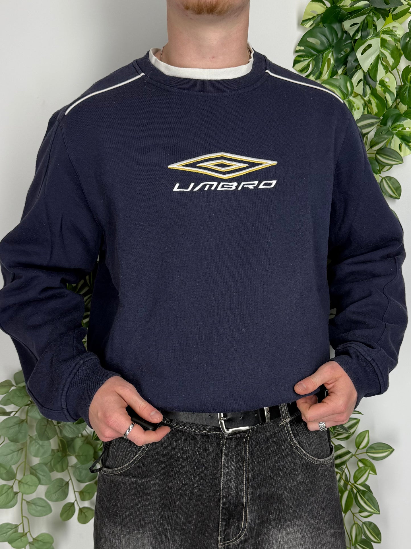 Umbro vintage Sweatshirt Sweater Crewneck streetwear blau XL