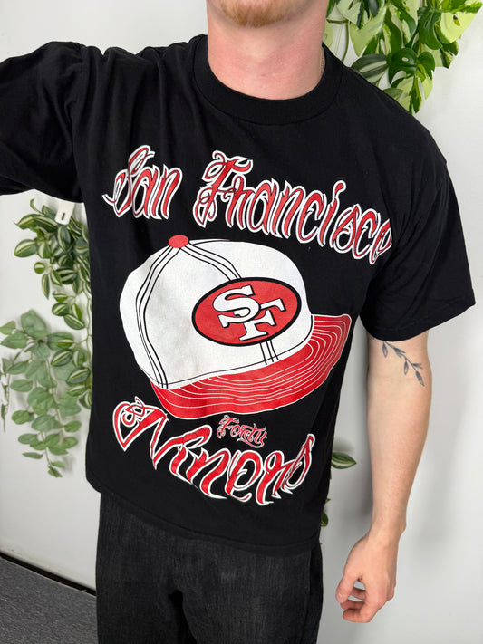 5 Pro Athletic vintage San Francisco 49ers NFL Football T-Shirt schwarz L