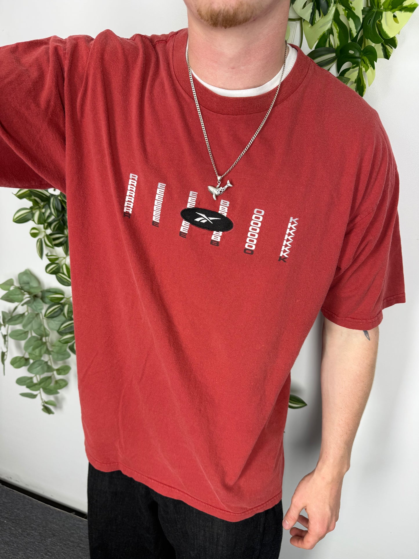 Reebok vintage T-Shirt betsickt rot XL