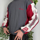 Adidas vintage big Logo embroidery Sweatshirt Sweater Crewneck streetwear grau M