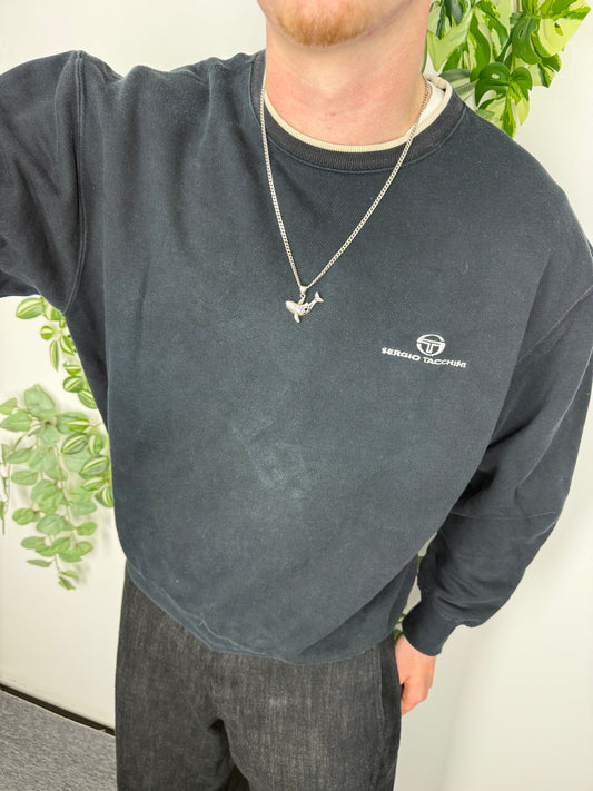 Sergio Tacchini vintage Sweatshirt schwarz S