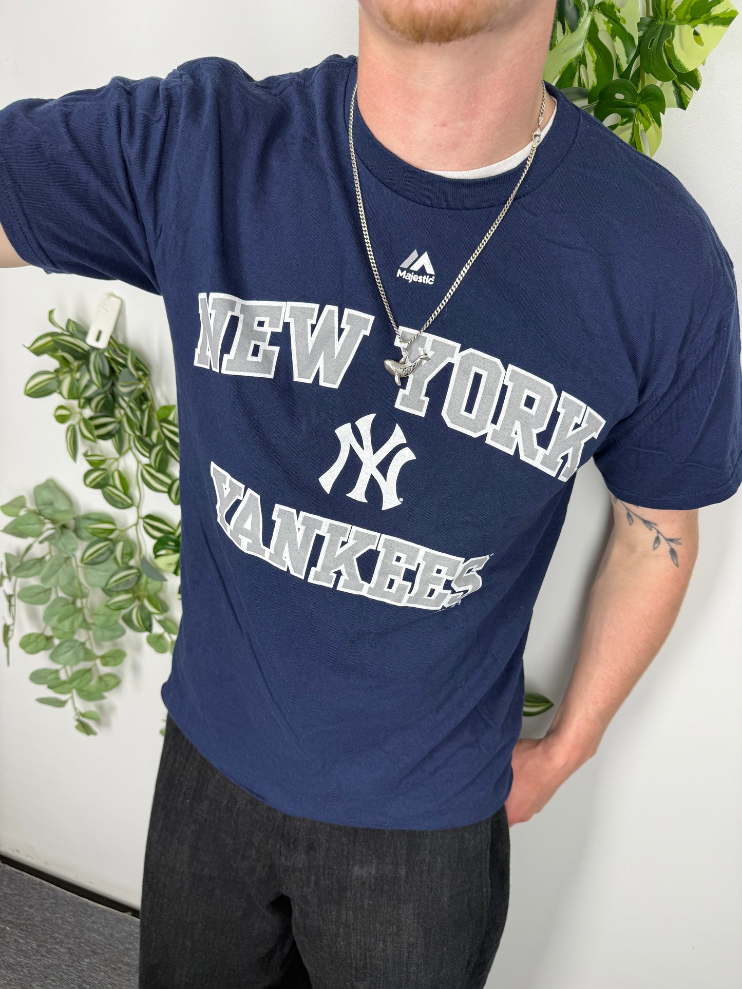 Majestic vintage New York Yankees T-Shirt blau M