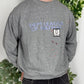 NAF NAF vintage 90s embroidery Sweatshirt Sweater Crewneck grau L