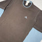 Adidas Vintage langarm Shirt longsleeve Braun Blau L - MonkeysVintage