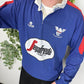 Viator vintage Segafredo Zanetti C.R. Liceo Frances Madrid Rugbyshirt langarm Polo blau L