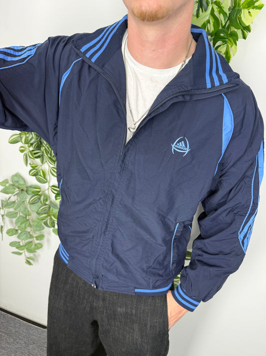Adidas vintage Trainingsjacke Windbreaker blau M