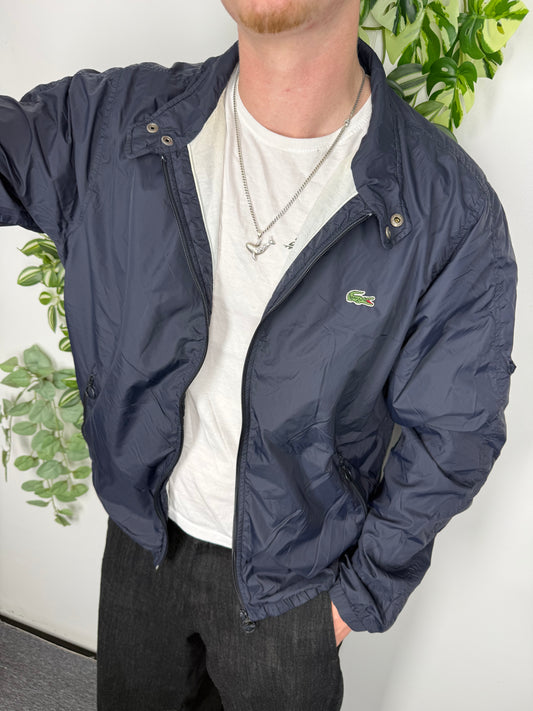 Lacoste vintage Nylon-Blouson Jacke Bomberjacke blau XL