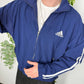 adidas vintage Trainingsjacke Windreaker blau L