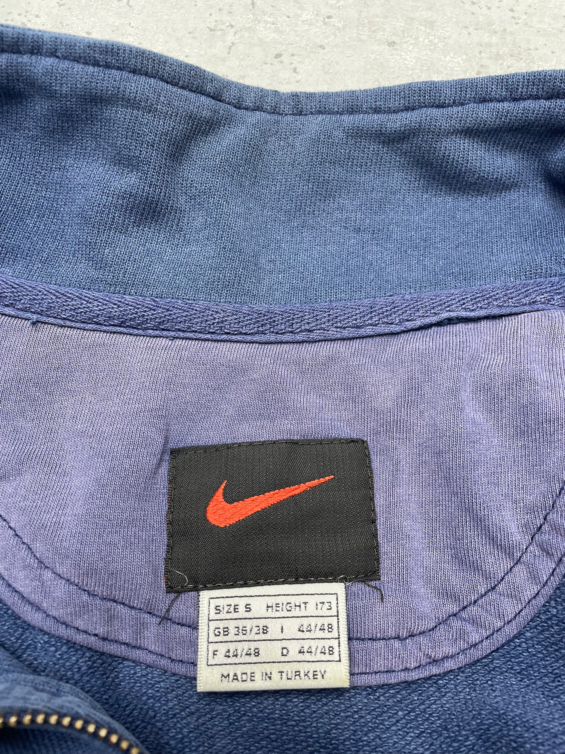 Nike Vintage Zip Sweatshirt Blau S - MonkeysVintage