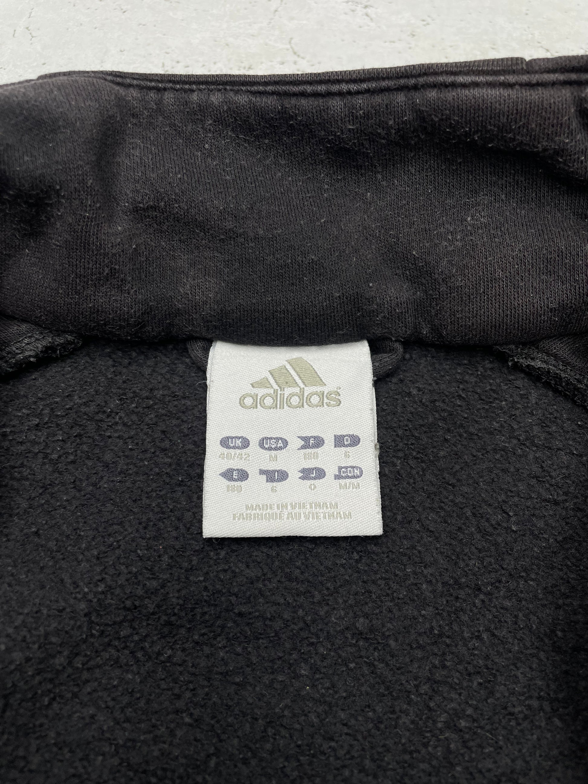 Adidas Vintage Zip Sweatshirt Schwarz M - MonkeysVintage