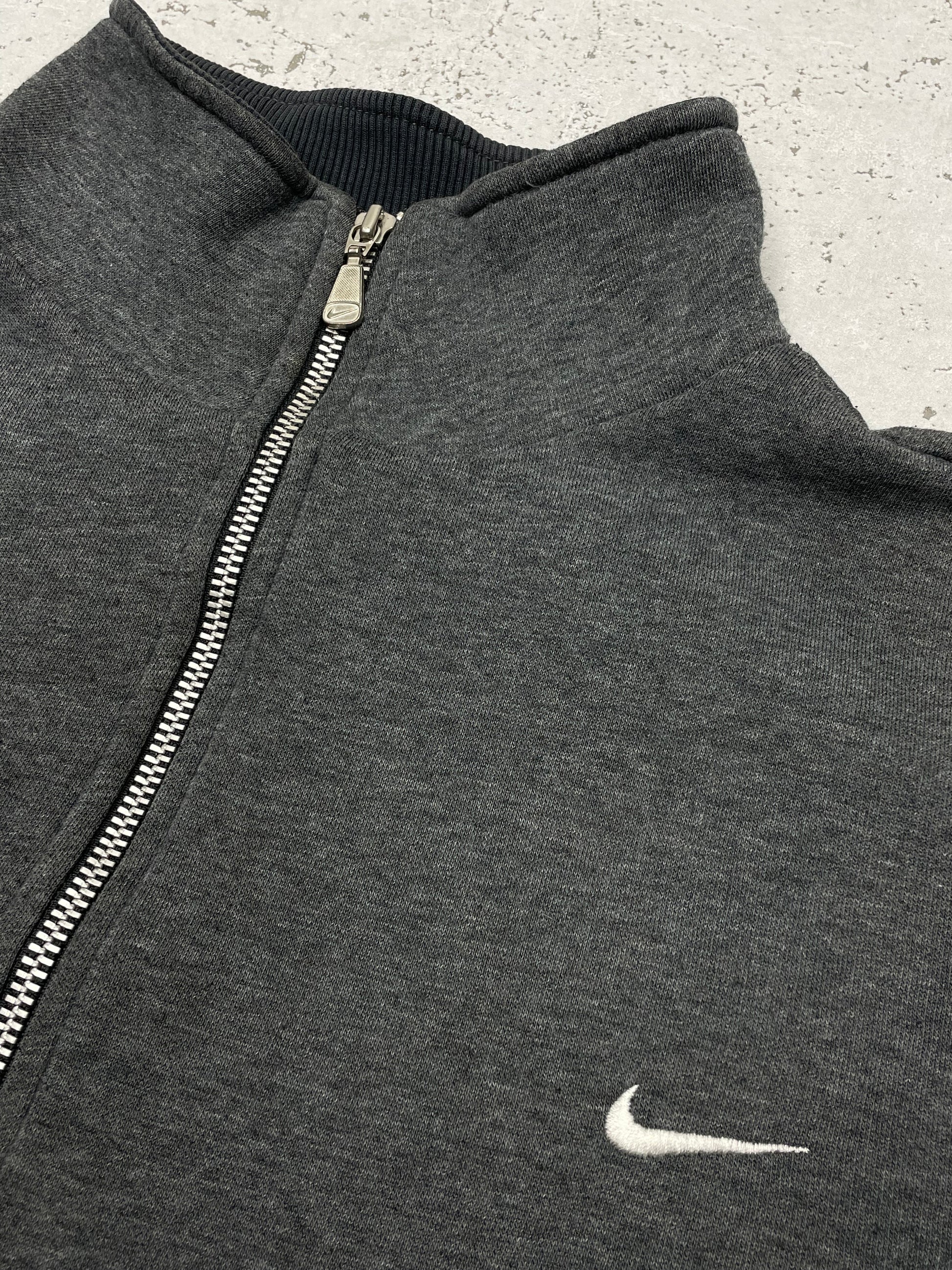 Nike Vintage Zipper Sweatshirt Grau M - MonkeysVintage