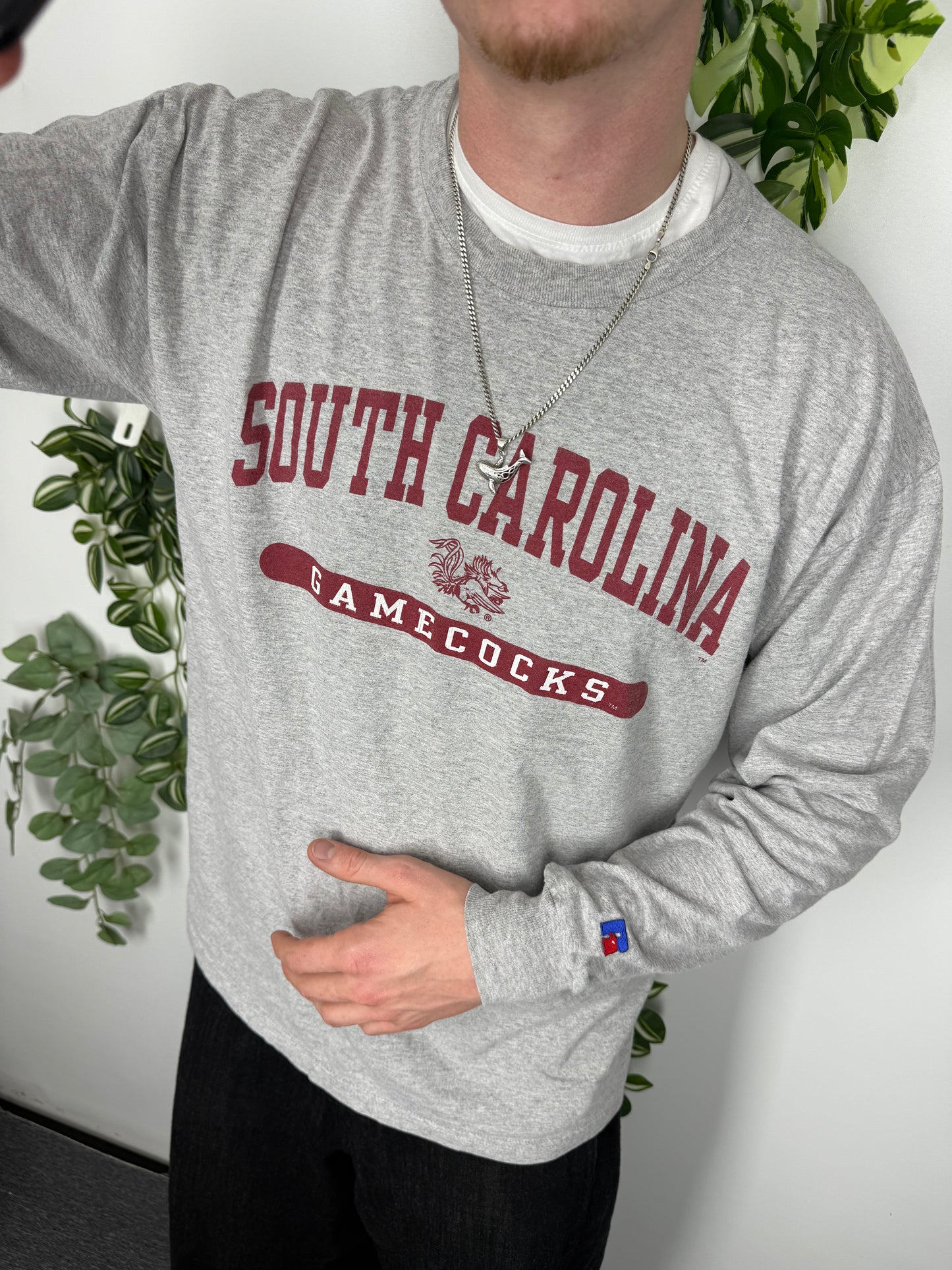 Russell Athletic vintage South Carolina Gamecocks Longsleeve grau L