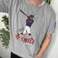 Vintage Francisco Lindor Mr. Smile MLB Baseball T-Shirt grauL