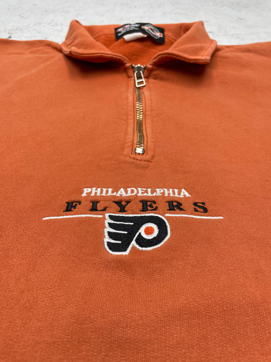 NHL Philadelphia Flyers Vintage Zip Sweatshirt Orange L - MonkeysVintage