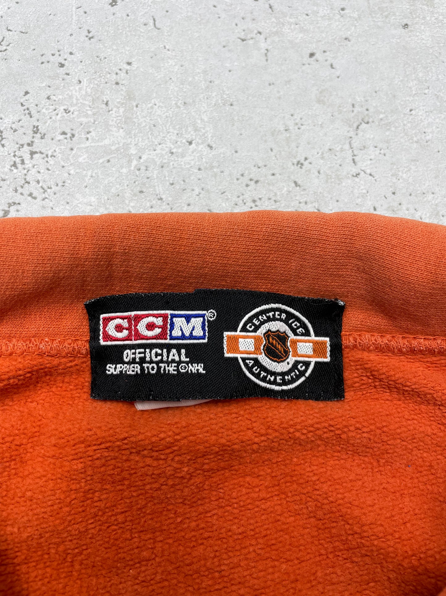 NHL Philadelphia Flyers Vintage Zip Sweatshirt Orange L - MonkeysVintage