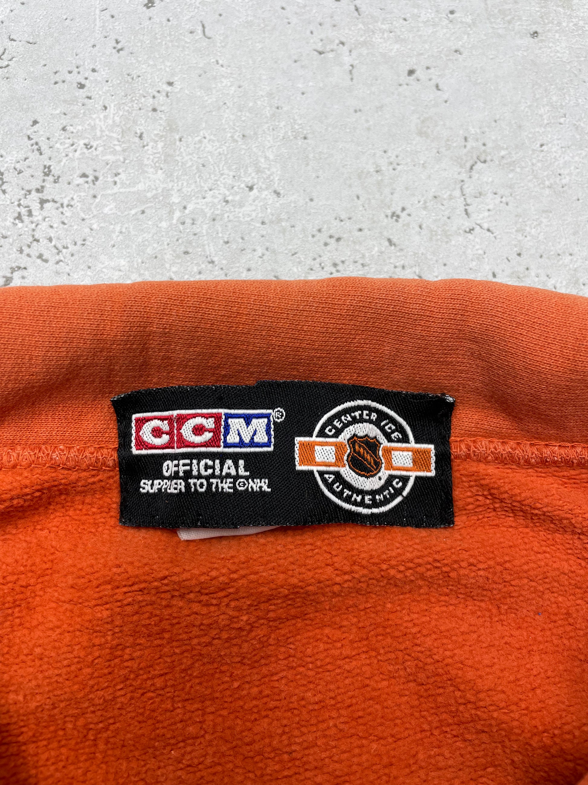 NHL Philadelphia Flyers Vintage Zip Sweatshirt Orange L - MonkeysVintage