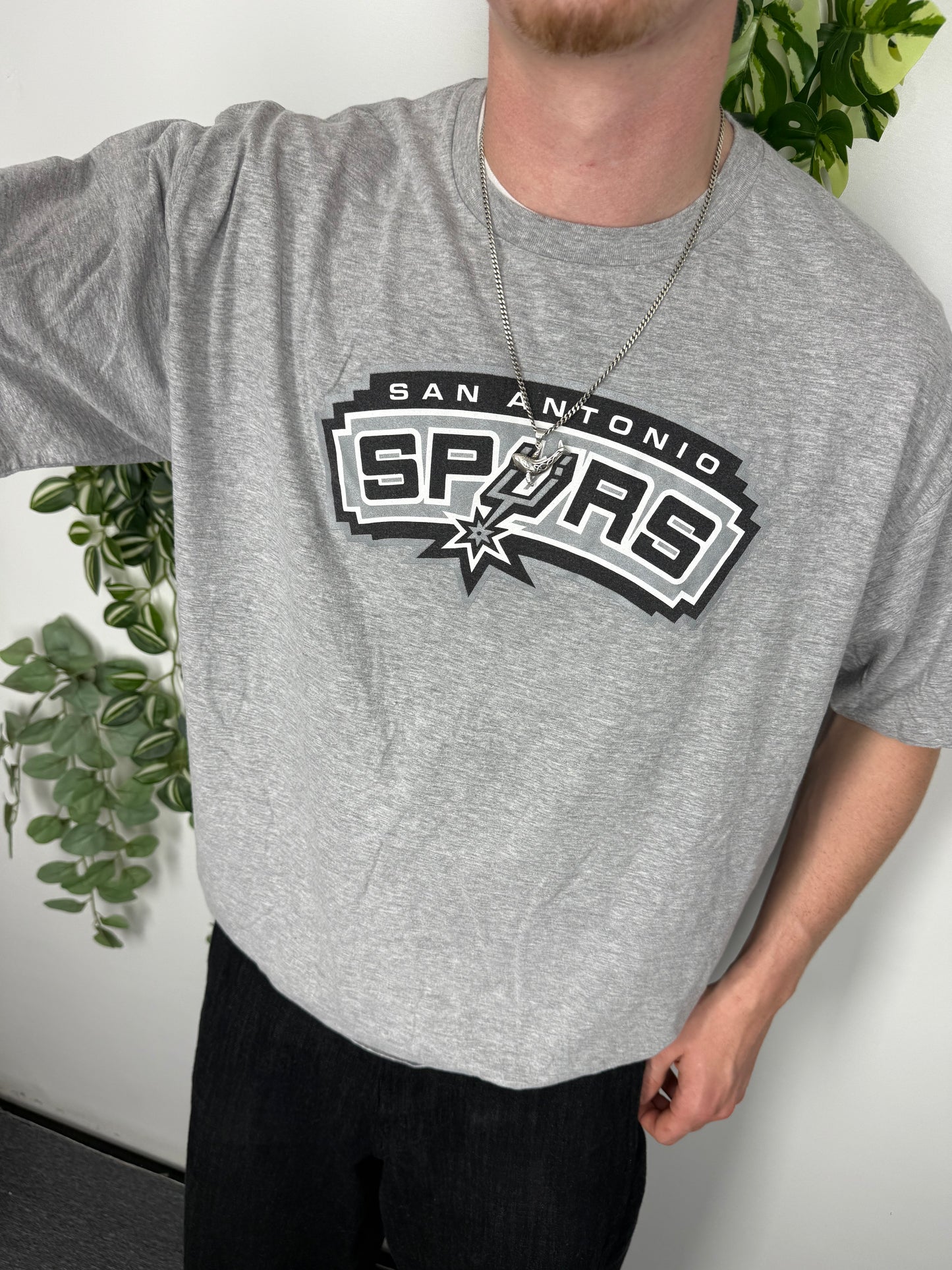 Fanatics vintage San Antonio Spurs NBA Basketball T-Shirt grau 2XL