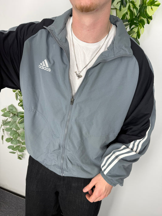 adidas vintage Trainingsjacke Windbreaker grau L