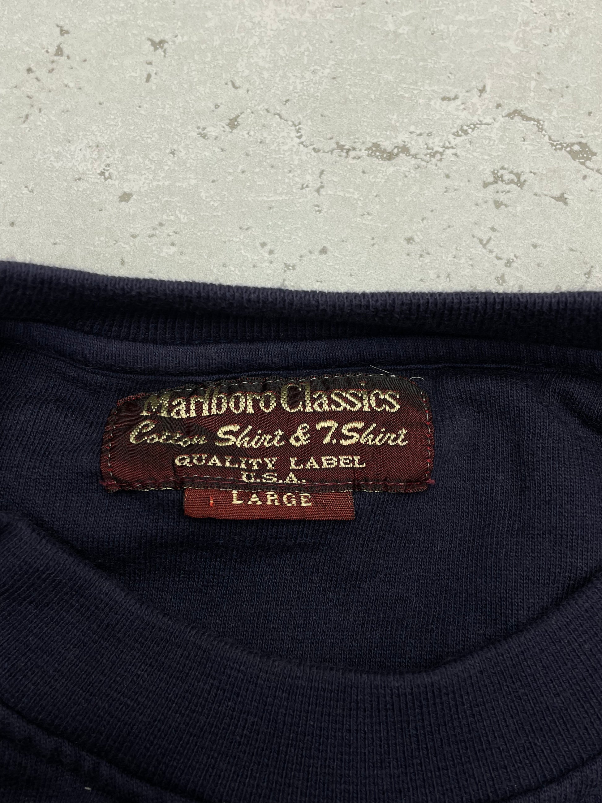 Marlboro Classics Vintage Sweatshirt Blau L - MonkeysVintage
