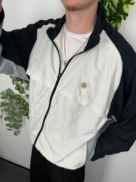 adidas vintage Trainingsjacke Windbreaker weiß 2XL