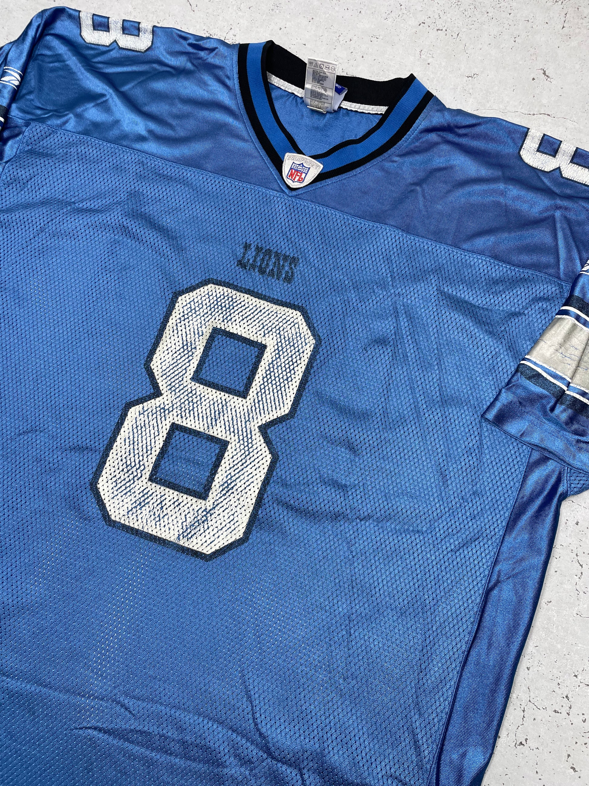 Reebok NFL Detroit Lions Jersey Trikot Blau XXL - MonkeysVintage