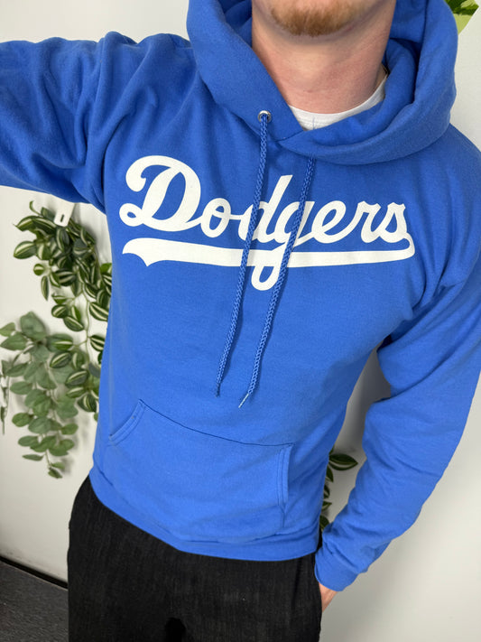 Port & Company vintage Los Angeles Dodgers MLB Hoodie blau XS