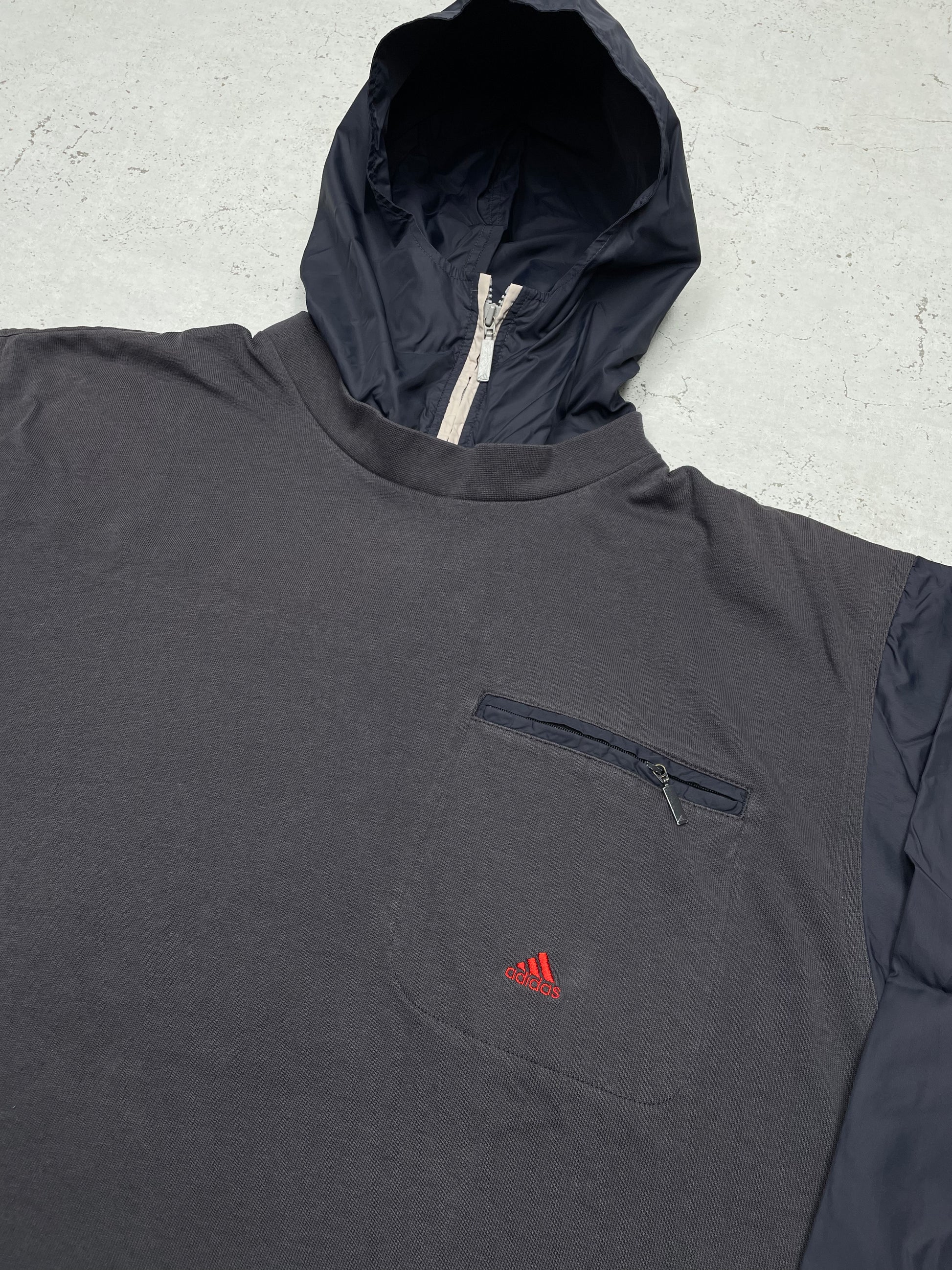 Adidas Vintage Sweatshirt Active Wear Blau XL - MonkeysVintage