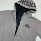 Quicksilver gefütterte Kapuzenjacke Zipper grau XS - MonkeysVintage
