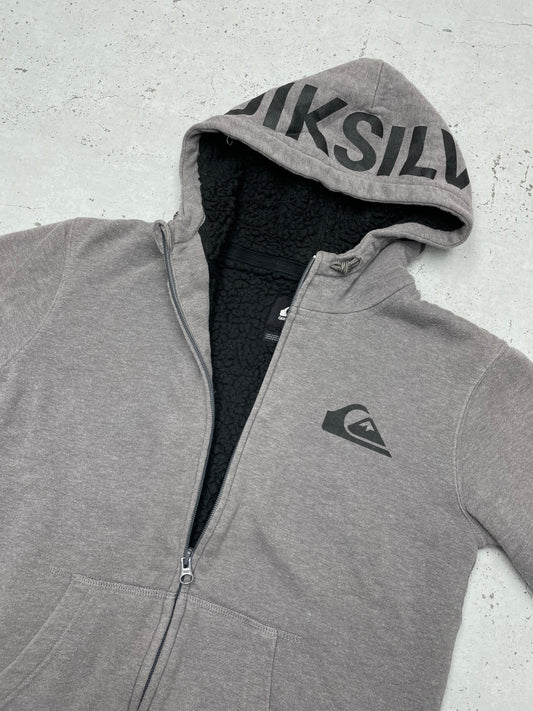 Quicksilver gefütterte Kapuzenjacke Zipper grau XS - MonkeysVintage