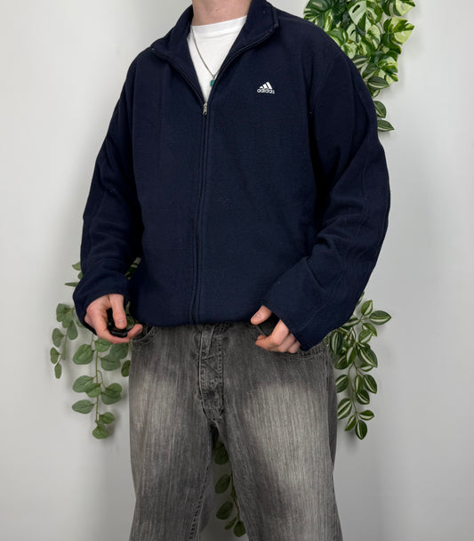 Adidas vintage Fleece Jacke Zipper L
