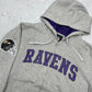NFL Ravens Vintage heavy Zipper grau lila XL - MonkeysVintage