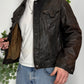 Marlboro Classics vintage Lederjacke Jacke Leder braun L