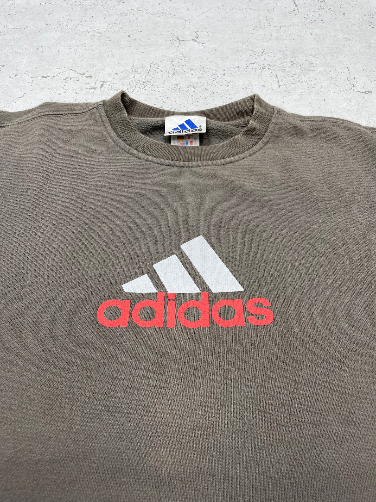 Adidas Vintage Y2K Sweatshirt grau XS