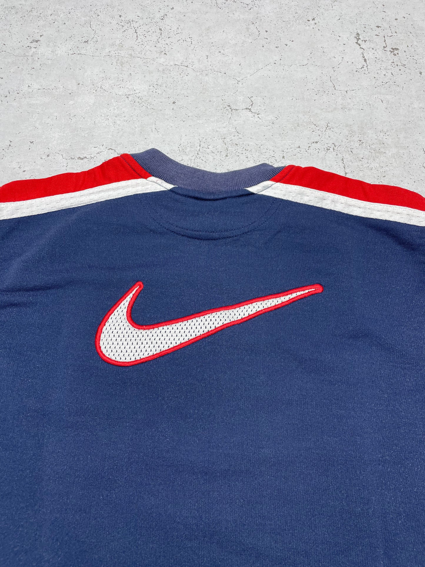 Nike Vintage Y2K Sweatshirt blau rot XS