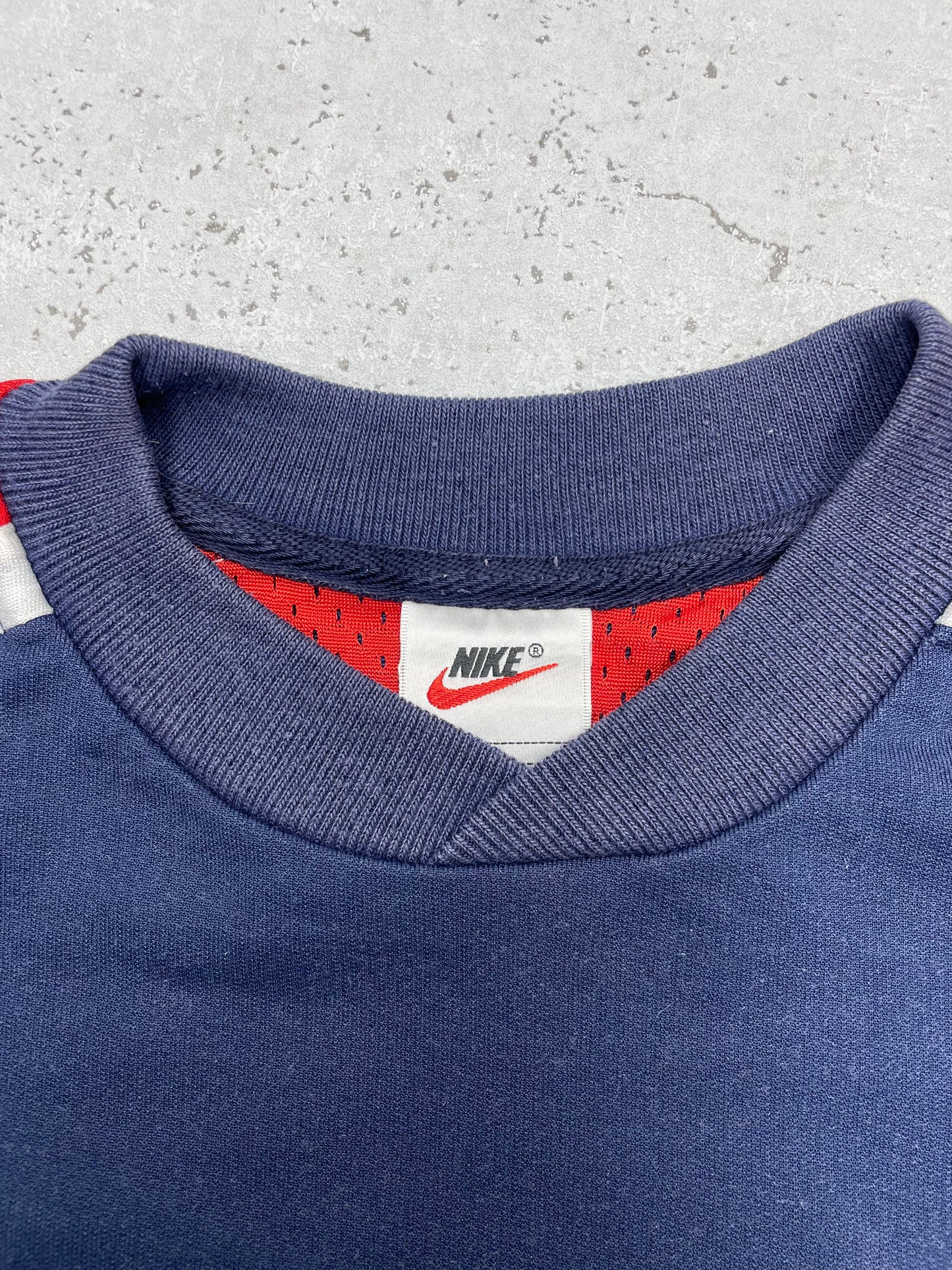 Nike Vintage Y2K Sweatshirt blau rot XS