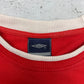 Umbro Vintage College Sweatshirt Y2K rot weiß L
