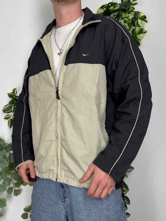 Nike vintage Windbreaker Jacke Trackjacket beige L