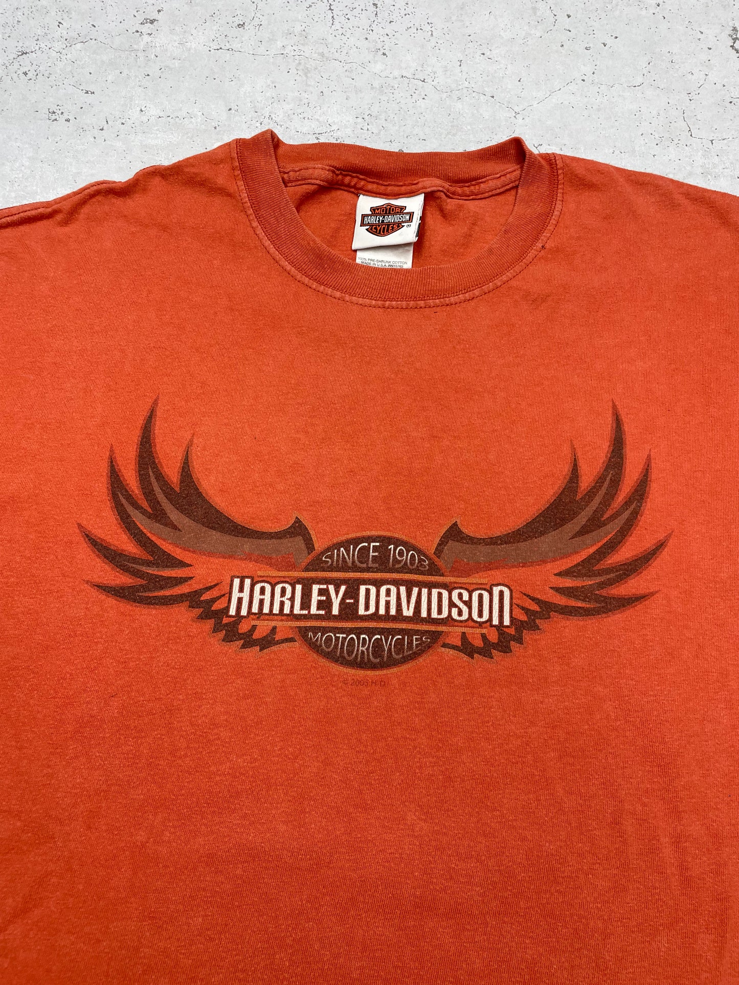 Harley Davidson Y2K Vintage T-Shirt orange XL